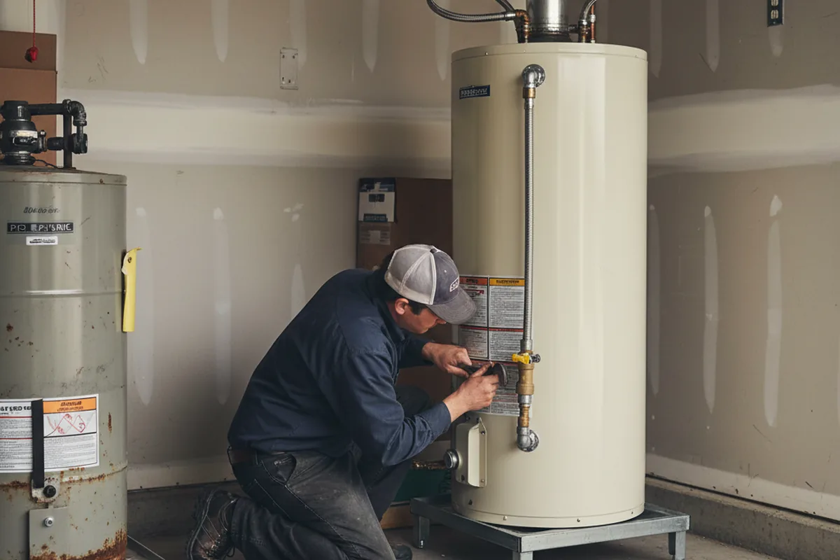 Water heater and shutoff valve replacement in Bowie